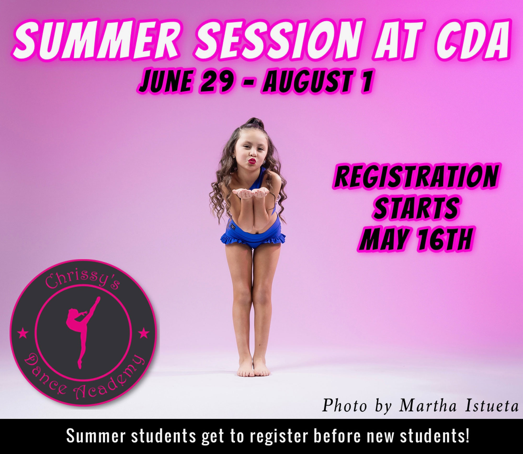 banner for upcoming 2026 dance registrations